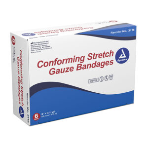 DYNAREX 6" ROLLED GAUZE BANDAGES (6/BOX)