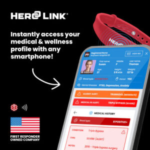 Hero Link® Thin Line Medical ID Wristband