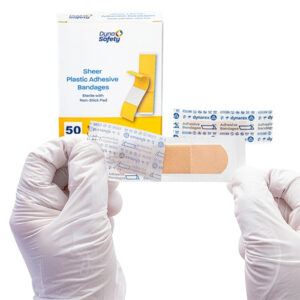 Dyna Safety Sheer Safety Plastic Adhesive Bandages ( 2"x4 1/2")