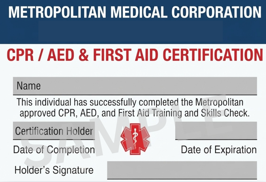 cpr aed and first aid certification